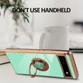 thumbnail image 6 of Compatible with Google Pixel 6A 5G Case Heart Plating Kickstand Mental Ring Luxury Elegant Case Camera Protector TPU Shockproof Protective Back Cover Designed for Google 6A 5G Case -Light Green, 6 of 12