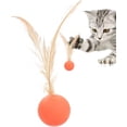 thumbnail image 2 of Gato interactivo de rebote de plumas Juguetes para gatos Juguete de ejercicio de interior Estimulación sensorial del gato con plumas para la formación de interior al aire libre de juego, 2 of 8