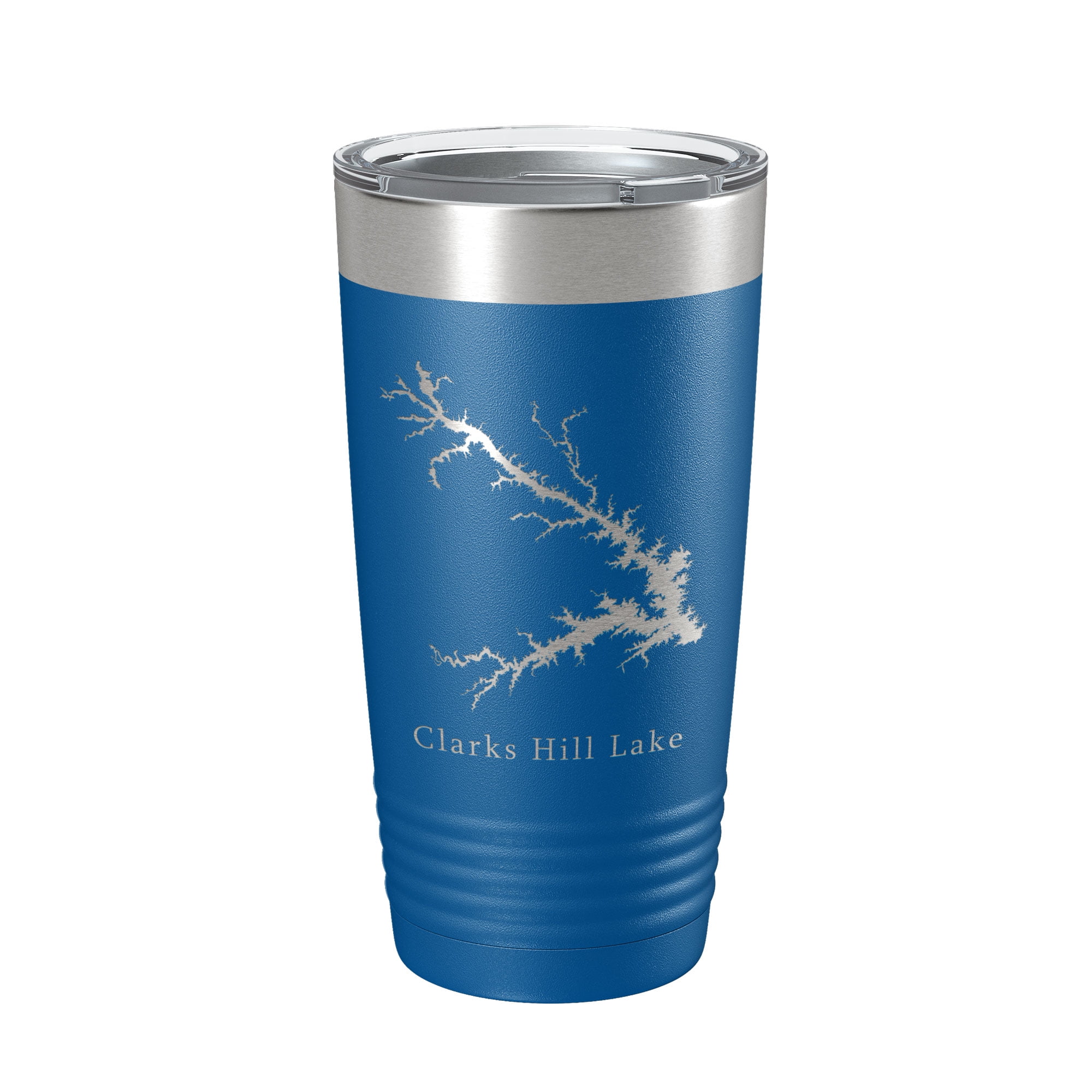 Clarks Hill Lake Map Tumbler Travel Mug Insulated Laser Engraved Coffee