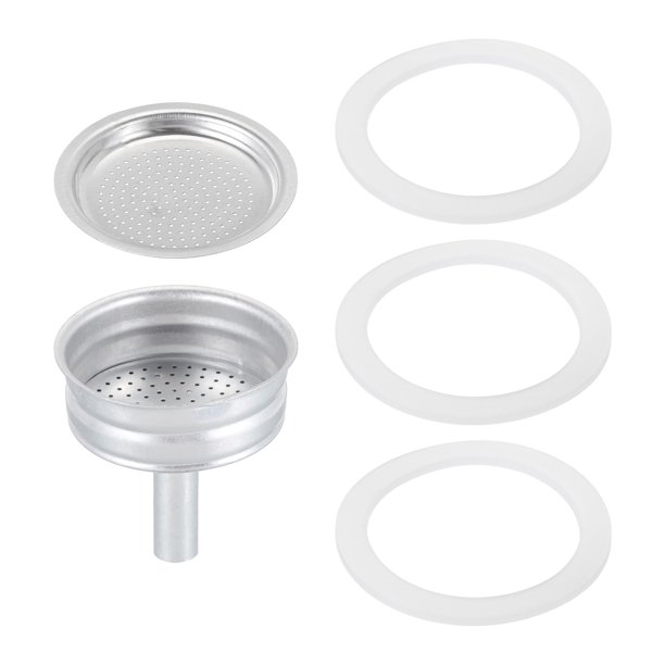 Uxcell Stovetop Espresso Maker Parts 1 Filter and 3 Silicone Gasket