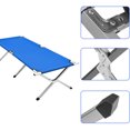 thumbnail image 3 of Cama de Campamento, Cama Plegable de Camping Cama, aluminio, hasta 150 kg, Ideal para Acampar, Azul 190x62x42cm esquí esquí Gafas de esquí, 3 of 5