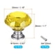 thumbnail image 2 of Perillas de cristal de 30mm en forma de diamante amarillas, paquete de 12, 2 of 5
