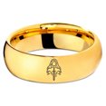 thumbnail image 2 of Tungsten Miniatures Gold Womens Rings Gamer Birthday Gifts for Mom Wife Gift Grief Round, 2 of 7
