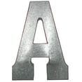 thumbnail image 4 of Huge 20" Metal Letter "A" Wall Decor, Silver with Rusted Edges, Galvanized Wall Mountable Decoration for Country, Mid-Century, or Farmhouse Themed Room or Event, 4 of 6