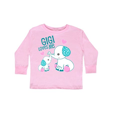 

Inktastic Gigi Loves Me-cute elephants Gift Toddler Boy or Toddler Girl Long Sleeve T-Shirt