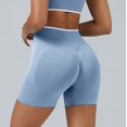 thumbnail image 5 of Arlun Women Workout Shorts Stylish Scrunch Lifting Tummy Control Fitness Gym Yoga Shorts Lightweight Soft Comfy Running Seamless Biker Shorts Summer Sports Bottoms Sky Blue XS, 5 of 7