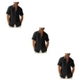 thumbnail image 3 of Sonducket Camisa abotonada para hombre de viaje para niños, fiesta en la piscina de verano, Tops ajustados de Color sólido, ropa de trabajo, Type1 NO1, 3 of 6