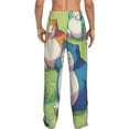 thumbnail image 3 of Mens Pajama Pants Ultra Soft Comfy Lounge Sleep Pants Print Loose Casual Bottoms Loungewear, 3 of 8