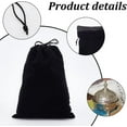 thumbnail image 3 of 8pcs Black Large Gift Bags Velvet Packing Pouches Drawstrings Storage Bags Rectangle Sunglasses Pouch Case for Christmas Wedding Favors Candy Party Favors Tablet Clothes7.8x11.8inch, 3 of 6