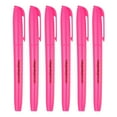 thumbnail image 1 of Pink Highlighter, 6 Pack High Lighters No Bleeds Highliters Pens Neon Clear View Bright Quick Dry Pocket Marker Pen Sticks Chisel Tip Cute for Books Office Adults Classroom, 1 of 6
