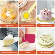 XUEYU 700 Pcs Cake Decorating Kit, Cake Baking Supplies with 3 Non-Stick Springform Pans Set and 24 Piping Tips, Baking Set with Non-slip Turntable, Cake Decorating Supplies Kit for Beginners,Plastic