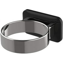 Hair Dryer Holder, Bathroom Cabinet Door Blow Dryer Stand, Blow Dryer Holders Wall Mount - Extra Large Rim (Silver   Black)