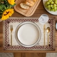 thumbnail image 4 of Texas Star Vintage Placemats Set of 6, Bless Our Home Western Stars Country Placemats for Dining Table, Place Mats for Kitchen Tabletop, Waterproof Wipeable Dining Table Mats Set, 4 of 9