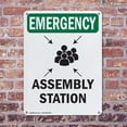 thumbnail image 4 of (2 Pack) Assembly Station With Symbol OSHA Emergency Sign 12 Inch X 18 Inch Indoor / Outdoor Rust-Free Aluminum Metal Signs for Workplace, Workshop, and Construction Site, Made in the, 4 of 8