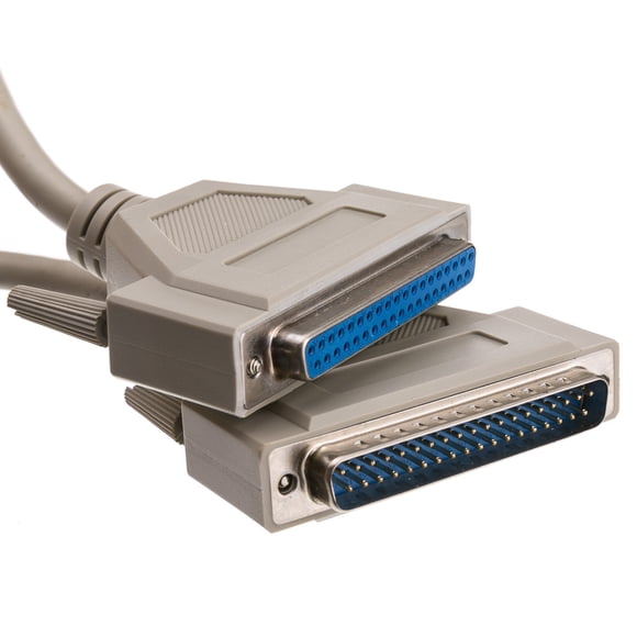 Offex Serial Extension Cable, DB37 Male to DB37 Female, UL rated, 37 Conductor, 1:1, 6 foot
