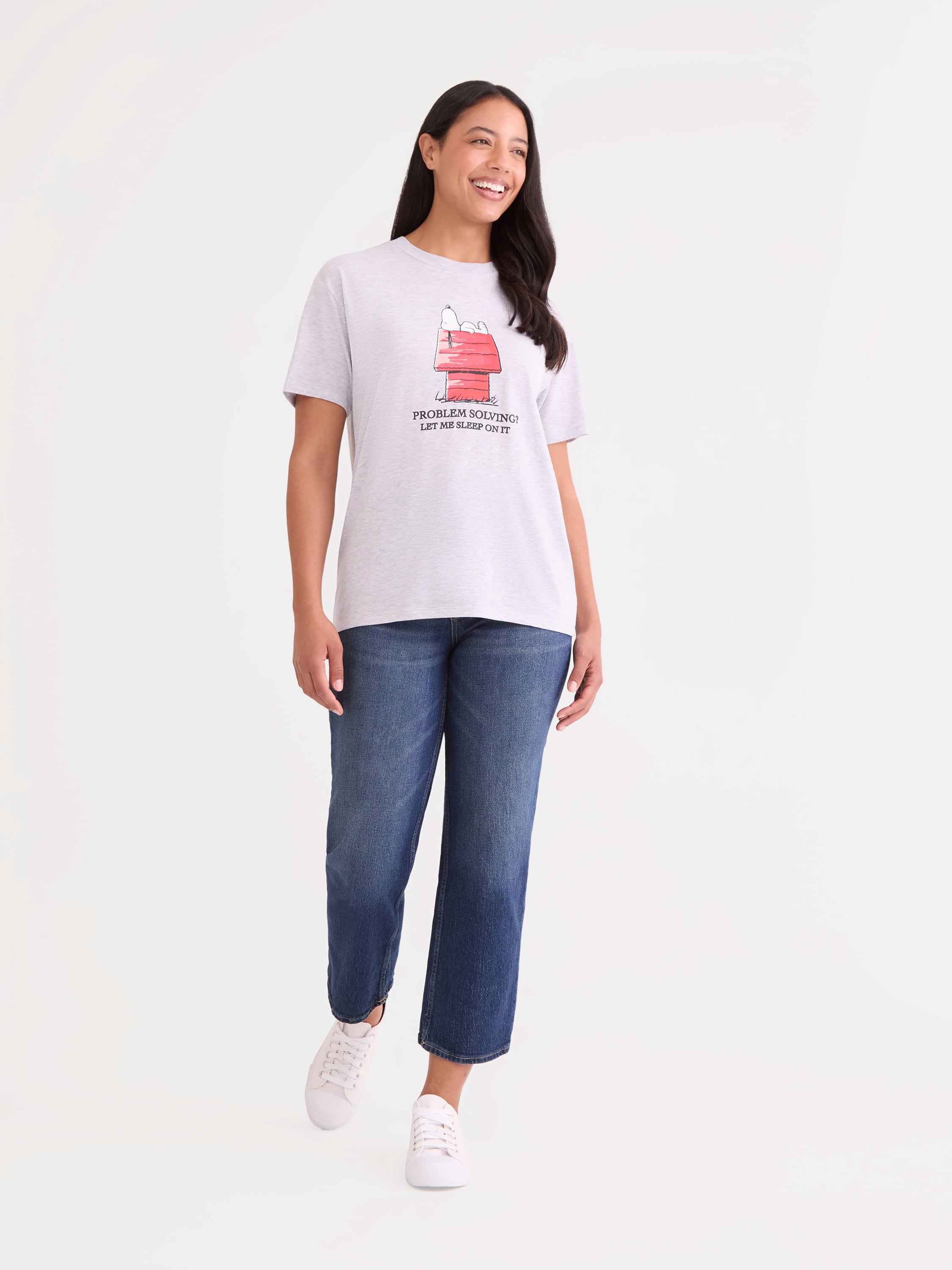 Peanuts Women’s Snoopy Graphic Tee, Sizes XXS-XXL