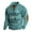 Cyan, variant on Men's Stand Collar Sweatshirt, Spring Fall Outdoor Casual Button Front Pullover for Sports, Hiking,Green,M