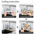 thumbnail image 5 of Yayeee Faucet Mat for Kitchen Sink 30" Diatomite Long Splash Guard Pad, Black Flowers Pattern, 2 Pack, 5 of 7
