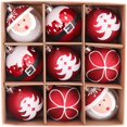 thumbnail image 1 of 9 adornos de bolas de árbol de Navidad de 2,36 pulgadas para árbol de Navidad, Papá Noel, colgantes de Navidad, 1 of 5