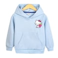 thumbnail image 2 of Hello Kitty-suéter con capucha para niña, suéter con estampado de dibujos animados de algodón puro, Top deportivo cómodo e informal, ropa para bebé, 2 of 5