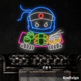thumbnail image 2 of Craftnamesign Ninja Sushi Neon Sign, Sushi Restaurant Decor, Sushi Signs, 2 of 4