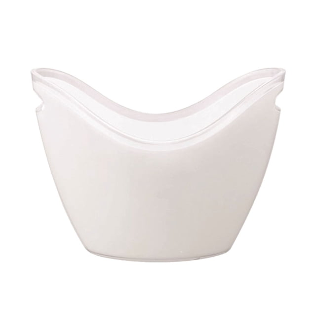 Unatoiry Plastic Stylish And Functional Ice Bucket Wine Bucket Add Sophistication To Beverage Service 8L double white