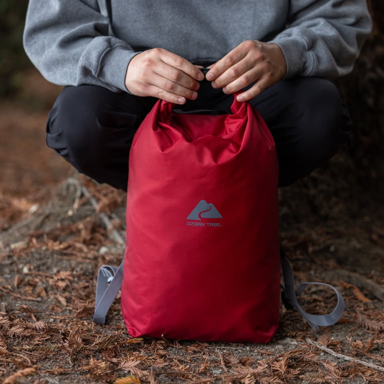 Ozark Trail 15L Waterproof Rolltop Backpack, Red photo 4