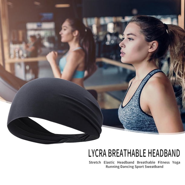 Diadema deportiva para hombres y mujeres, banda elástica para el cabello de secado rápido (negro) Tmvgtek Otros Deportes y Recreación