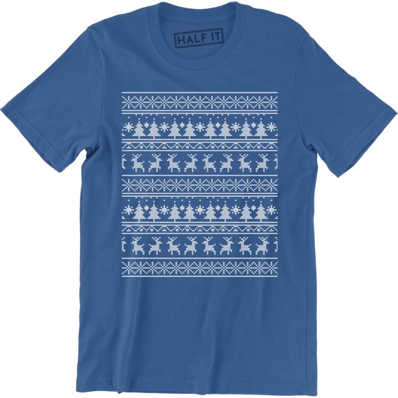 Christmas Sweater Black Tree Reindeer Holiday Season Gift Gathering T-Shirt