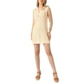 thumbnail image 2 of INSPIRE CHIC Women's Knitted Solid Color Drawstring Sleeveless Hooded Casual Mini Dress M Apricot, 2 of 6