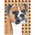 thumbnail image 1 of Carolines Treasures SC9230GF 15 x 15 In. Boxer Fall Leaves Portrait Flag- Garden Size, 1 of 3