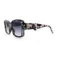 thumbnail image 6 of Womens Oversized Squared Beveled Rectangular Classic Butterfly Sunglasses [Slate Marble - Smoke], 6 of 7