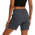 thumbnail image 5 of Hurxie Women's 5'' Hiking Cargo Shorts Quick Dry Lightweight Athletic Golf Outdoor Summer with Pockets Gray,XL, 5 of 6