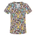 thumbnail image 1 of Printed Clothes Short-sleeved Split Set Doctor's Wash-washing Clothes Summer Thin Cotton Surgical Operating Room Work Clothes, 1 of 5