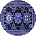 thumbnail image 1 of Ahgly Company Machine Washable Indoor Round Persian Blue Traditional Area Rugs, 8' Round, 1 of 4