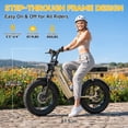 thumbnail image 2 of TST Electric Bike for Women, 750W Motor 48V15AH Battery, 20"x4" Fat Tire E Mountain Bike, Hydraulic Disc Brakes, Full Suspension, UL2849, 2 of 8