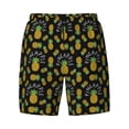 thumbnail image 4 of Lsque Mens Swim Trunks Pineapple Pattern - Bathing Suit Compression Liner - Beach Swim Shorts Swimwear - (S-3XL) - Stretch Quick Dry -3X-Large, 4 of 9