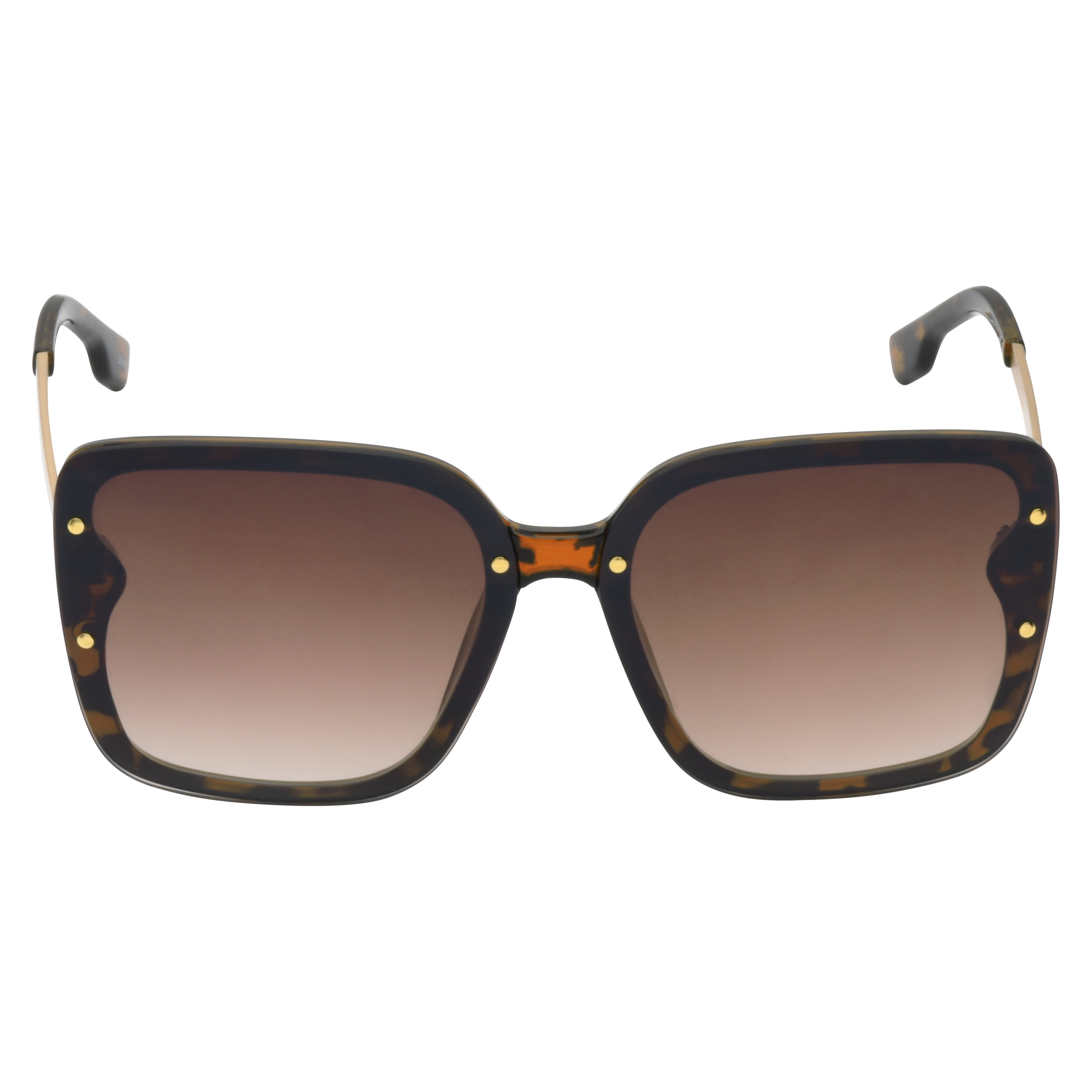 Nanette Lepore Women's NN387 Flush Lens UV400 Protective Square Fashion Sunglasses, 66mm