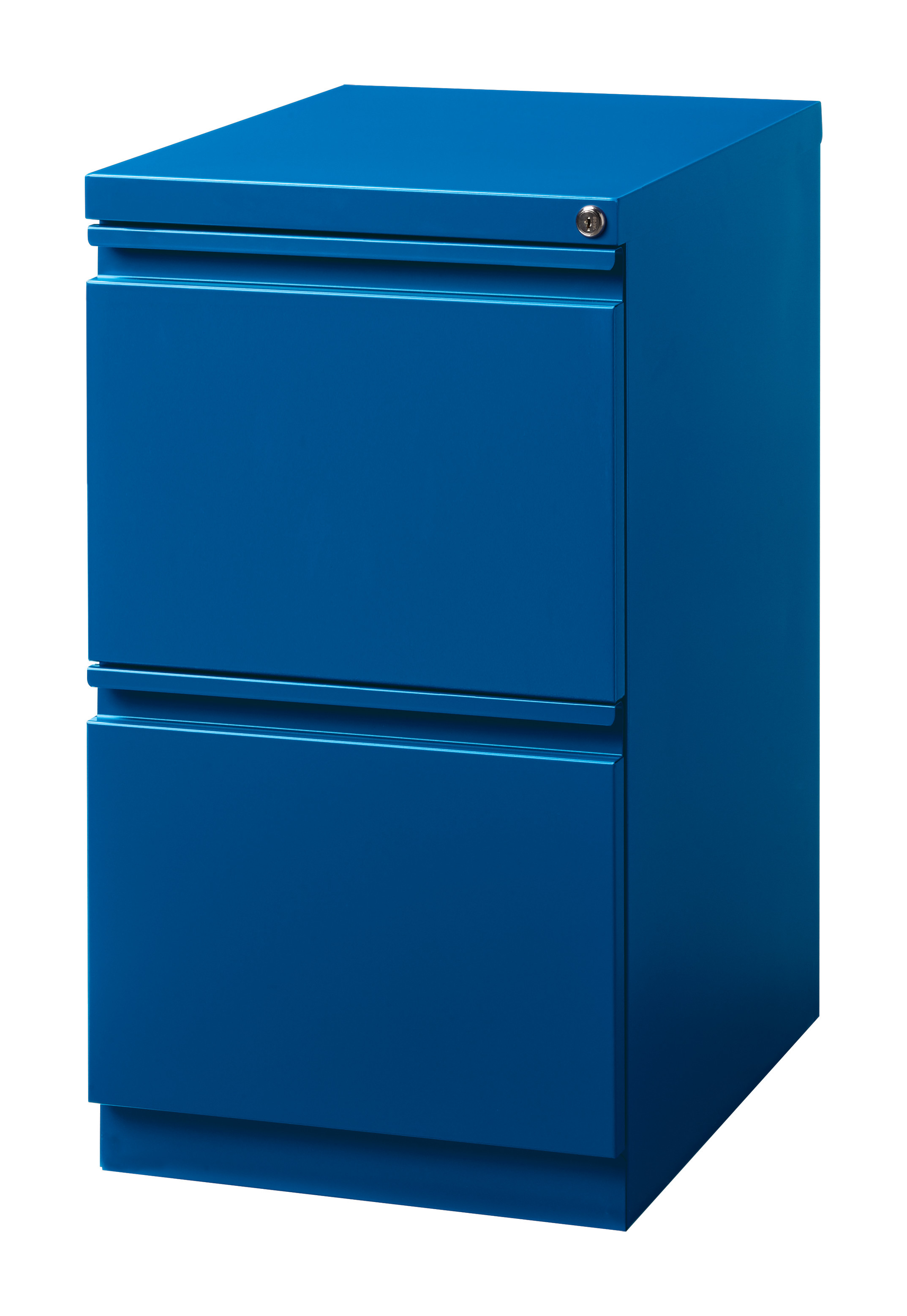 Hirsh 20" Deep Mobile Pedestal File Cabinet 2 Drawer File-File, Letter Width, Blue - image 3 of 6