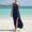 Navy women's halter maxi dress a1, variant on Women's Halter Sleeveless Maxi Dress High Low Boho Flowy Solid Casual Beach Long Dress, Black 2XL