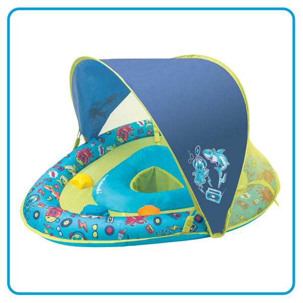 Novelty Baby Boat SwimSchool Rainbow Baby’s First Pool Float Splash & Play Rainbow Colors Adjustable Safety Seat 