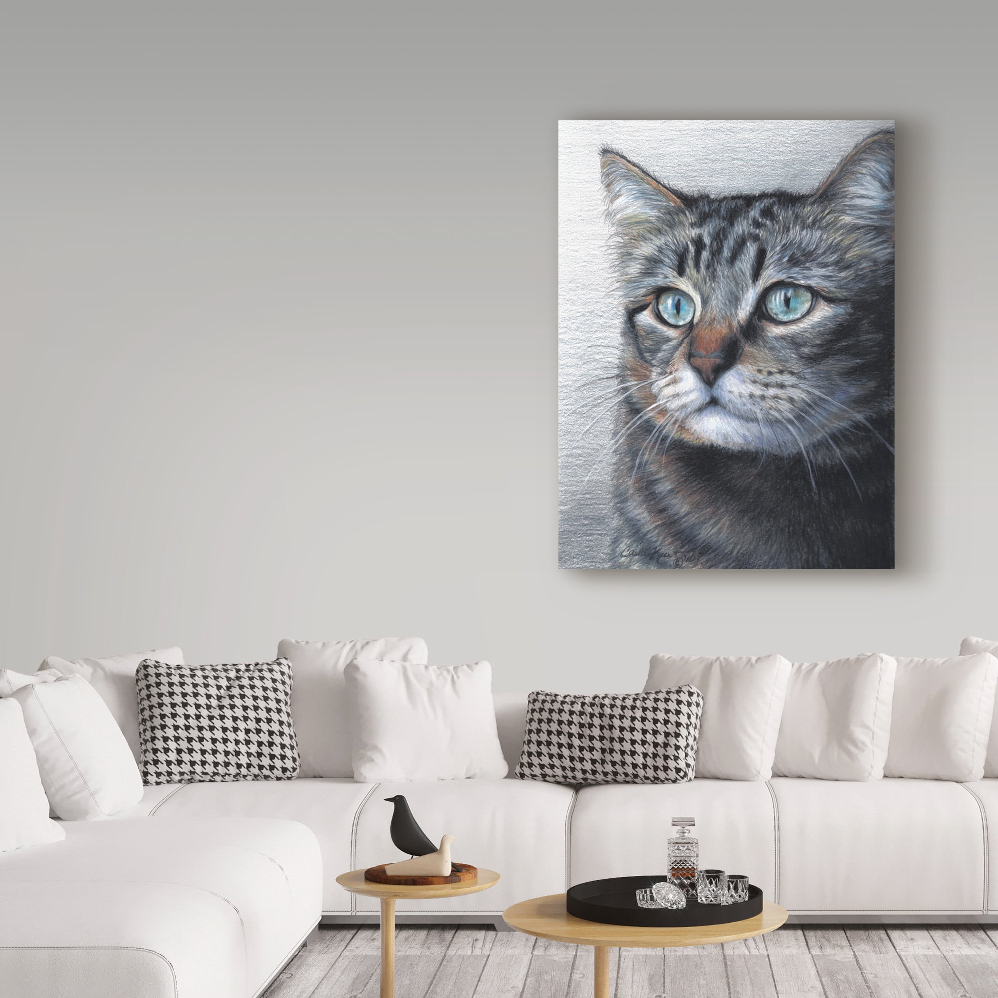 Trademark Fine Art 'Cat Portrait' Canvas Art by Carla Kurt