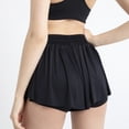 thumbnail image 2 of SWSMCLT Women's Active Skort Golf Tennis Skirt with Biker Fashion Elastic Waist Drawstring Shorts Active High Waist Running Workout Pleated Summer Flowy Black Medium, 2 of 5