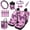 Butterfly, variant on Front Rear Car Seat Covers Steering Wheel Cover Seat Belt Cover Coasters Air Vent Phone Holder Garbage Can Rearview Mirror Cover 15pcs Set Automotive Seat Cover Accessories Floral Skull
