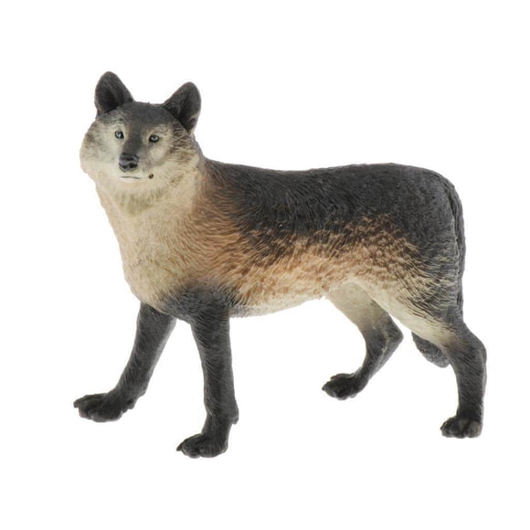 thinsony Simulation Animaux Modèle Figurine Enfants Jouet Éducatif Déco Black Wolf