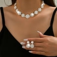 thumbnail image 2 of Bridal Wedding Jewelry Set Silver Rhinestone Necklace Earrings Sets Formal Costume Jewelry for Women and Brides, 2 of 4