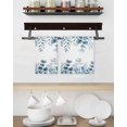 thumbnail image 3 of Blue Green Eucalyptus Leaves Kitchen Dish Towels for Drying Dishes Set of 2, Spring Summer Botanical Waffle Weave Microfiber Hand Tea Bathroom Towels Quick Dry & Absorbent Towel 15.7x23.6, 3 of 7
