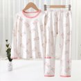 thumbnail image 2 of NOLDARES Baby Kids Girls Outfits Fall Winter Clothing 2pcs Long Sleeve Soft Print Sweatshirt and Cozy Joggers Set Clothes(White,2-3 Y), 2 of 6