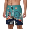 thumbnail image 1 of Balery Let's go Travel Bañador para hombre, shorts de playa de secado rápido con entrepierna y forro de compresión-X-Large, 1 of 6