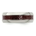 thumbnail image 4 of Edward Mirell Stainless Steel Red Carbon Fiber 8mm Band, 4 of 7